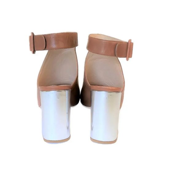 Prada Brown Leather Heeled Sandals - IT 40 - Picture 12 of 16